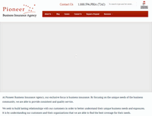 Tablet Screenshot of pioneerbusinessinsurance.com